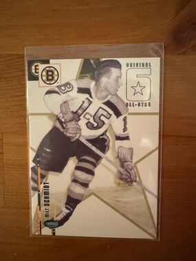 Boston Bruins Vintage #5 All-Star Hockey Card - Black & White